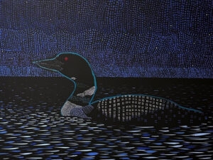 Loon Over the Midnight Lake